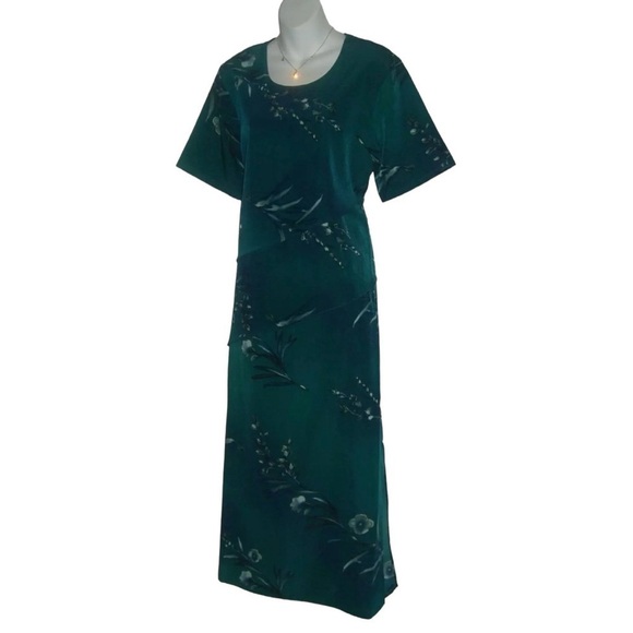 Vintage Momentum Outfit Blouse Skirt Flower Floral Cottagecore Green Spring Sz M - Picture 3 of 14